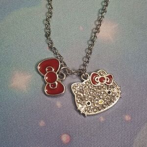 Hello Kitty Rhinestone Charm Necklace
